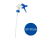 Sprühkopf Color- blau - 50 Stück